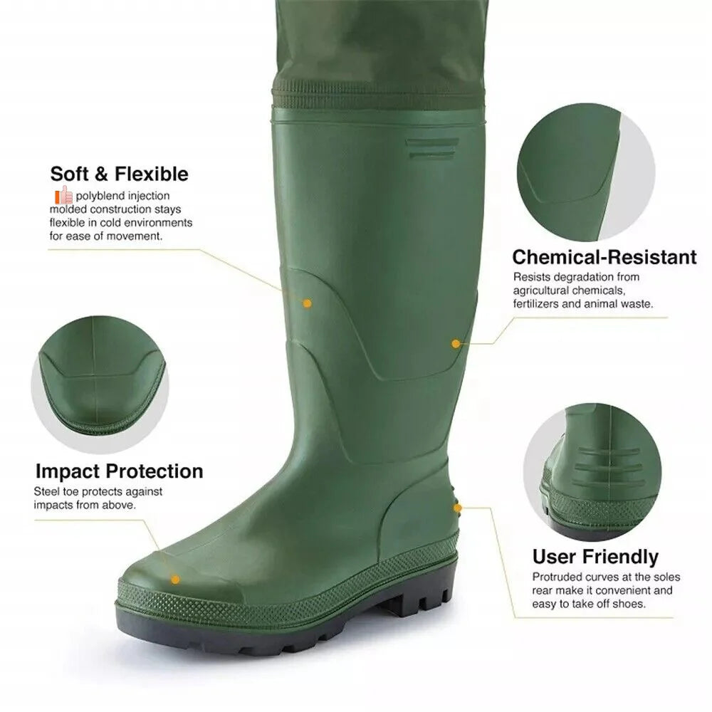 Night Cat Breathable Waterproof Chest Waders With Boots