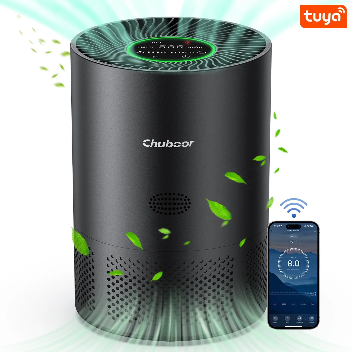 Chuboor Air Purifier With H13 True Hepa And Tuya App