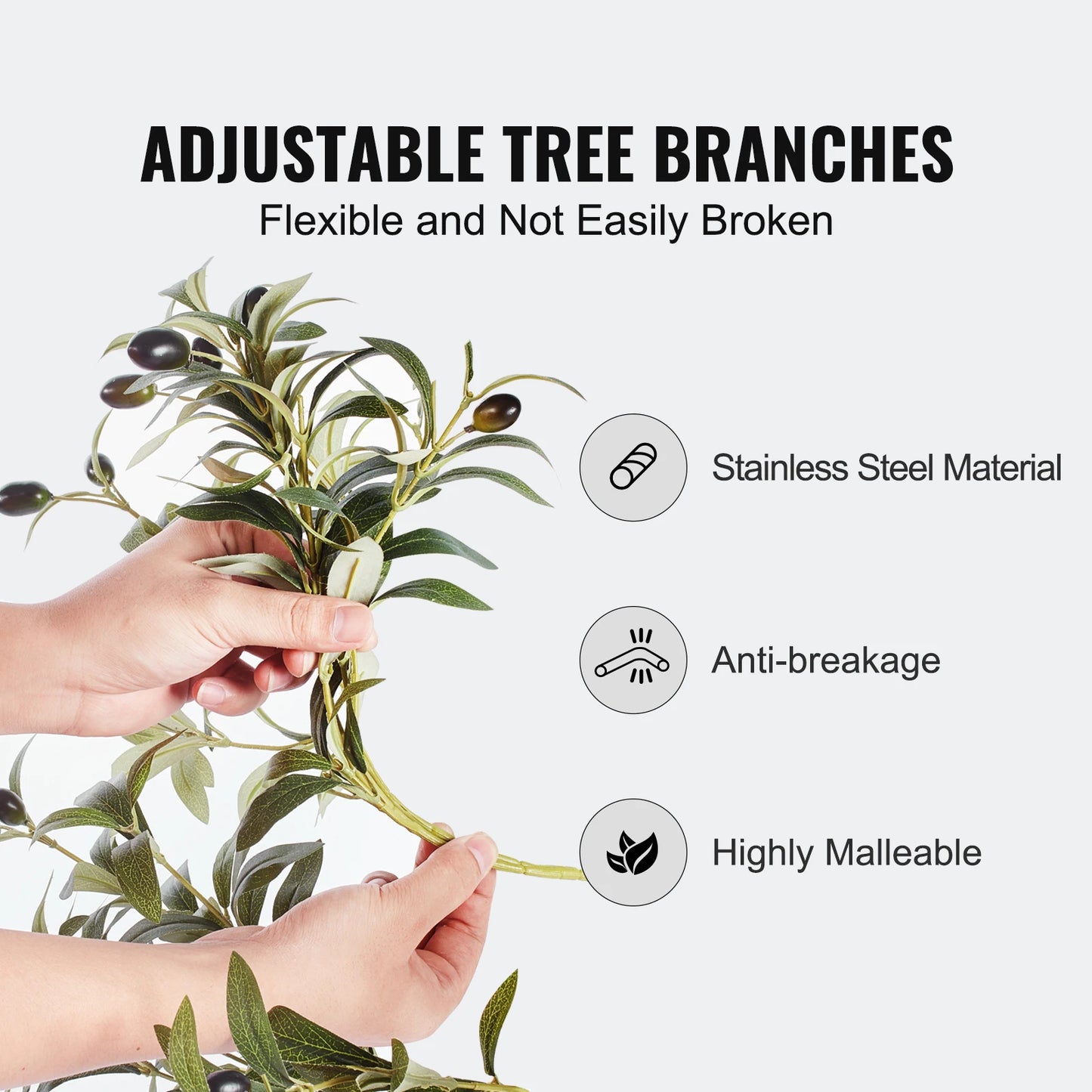 SucceBuy Artificial Olive Tree Plant Low Maintenance Indoor Outdoor Decor