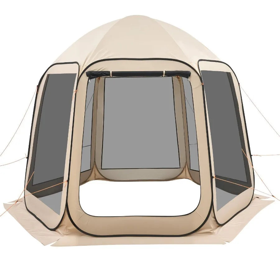 Oxford Pop Up Screen House Tent With Netting Sides Garden