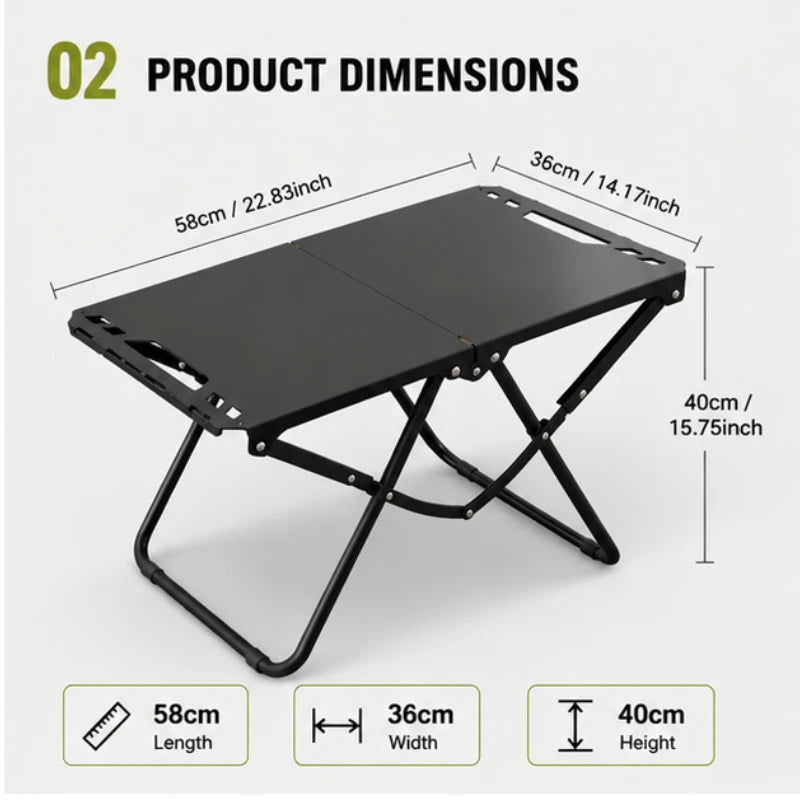 Portable Foldable Outdoor Hanging Side Camping Picnic Hollow Desk