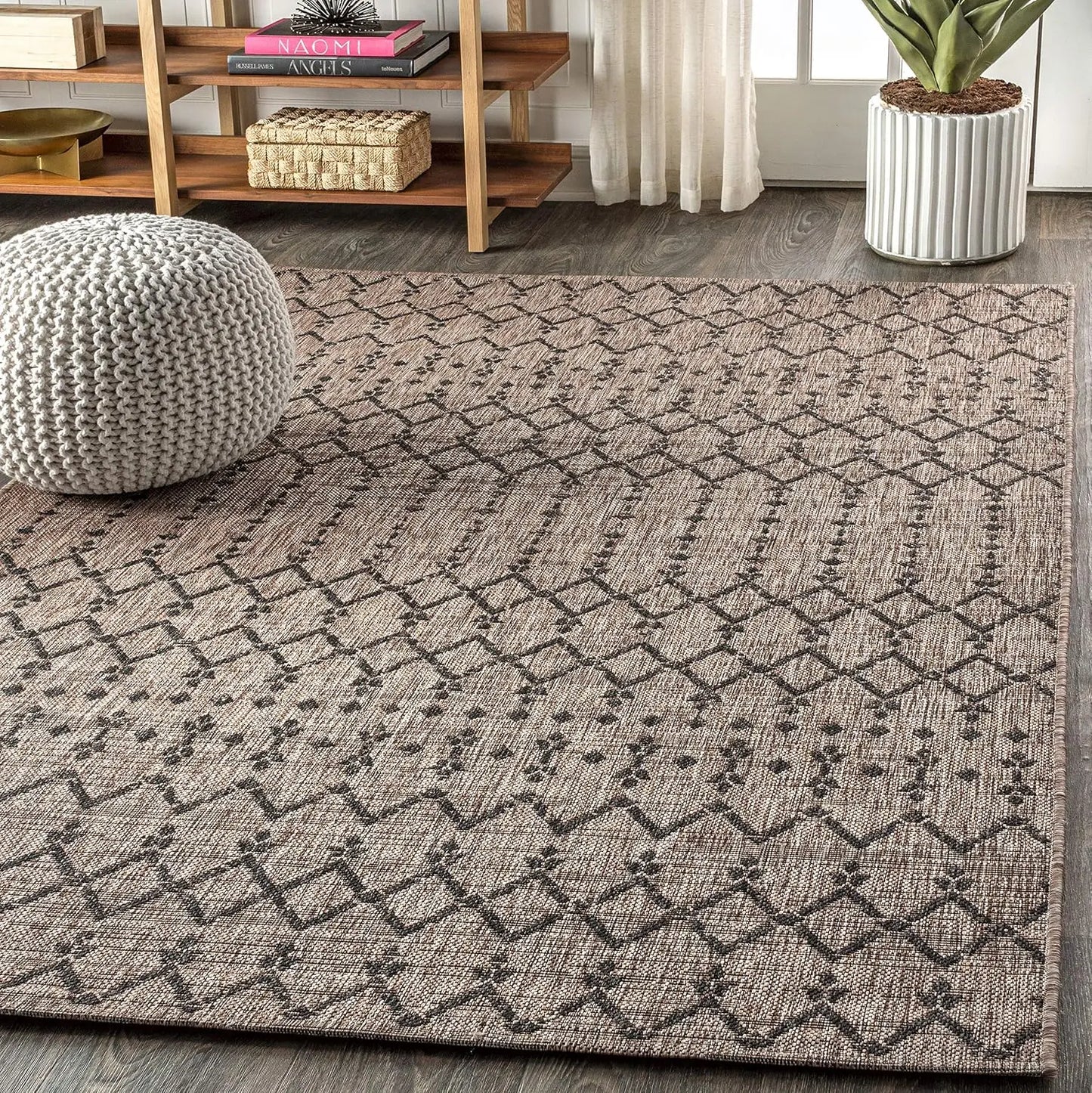Textured Weave Indoor Outdoor Polypropylene Area Rug For Patio
