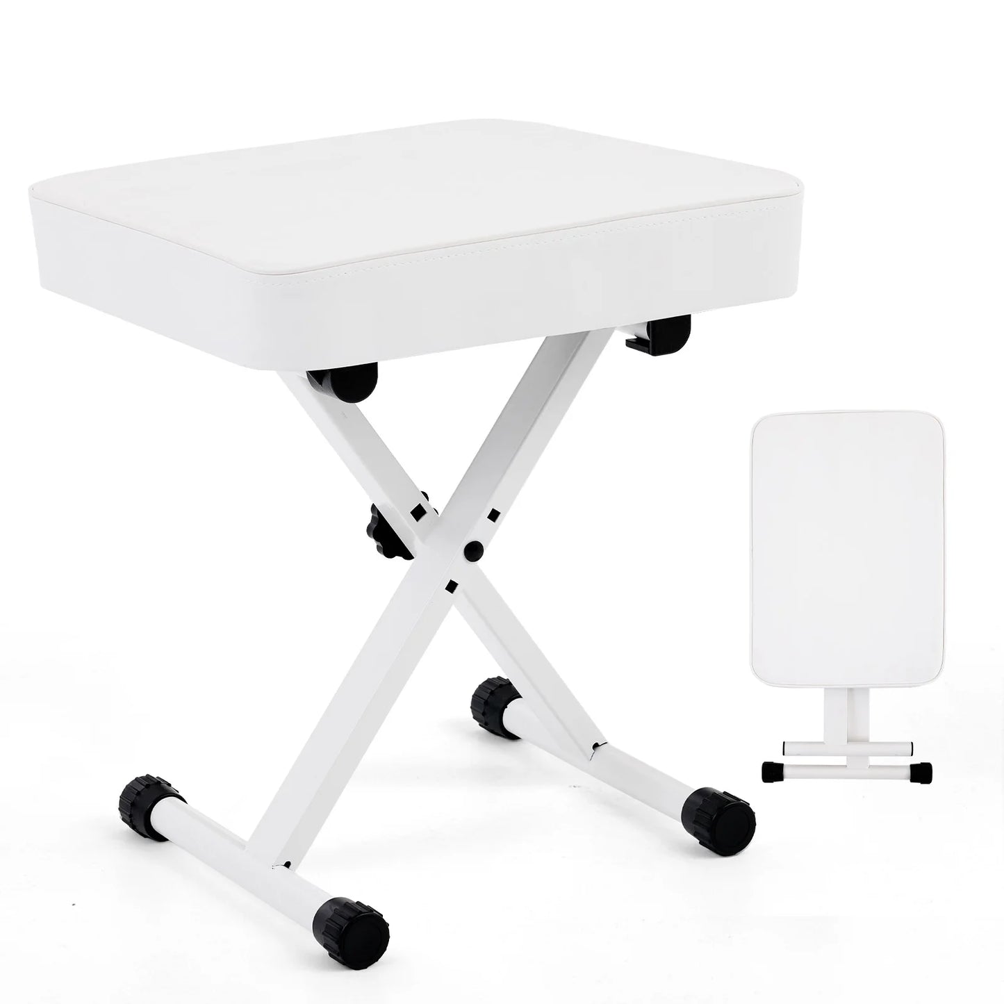 JHK X Shaped Padded Folding Chair Metal Frame For Home