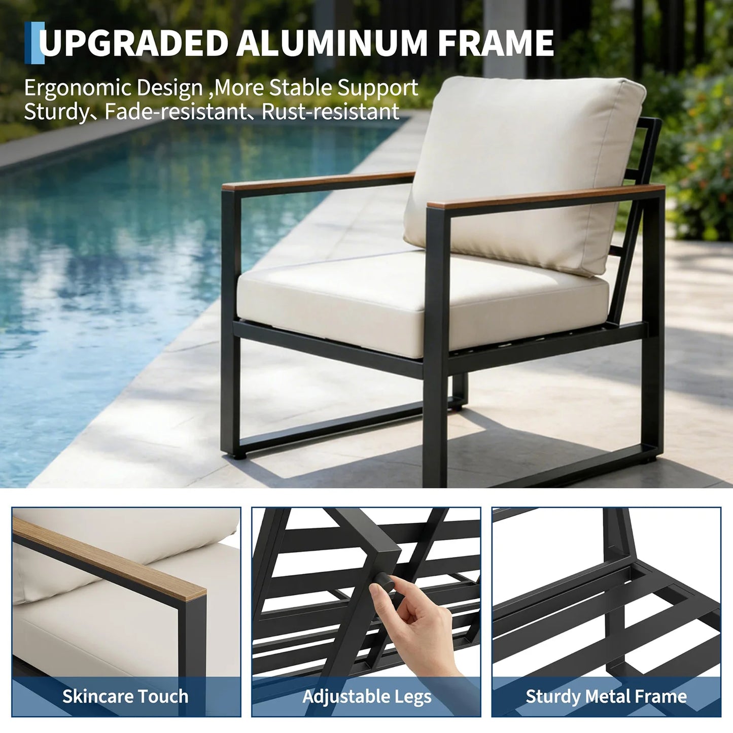 HobbyLane Modern 4 Piece Outdoor Patio Furniture Set
