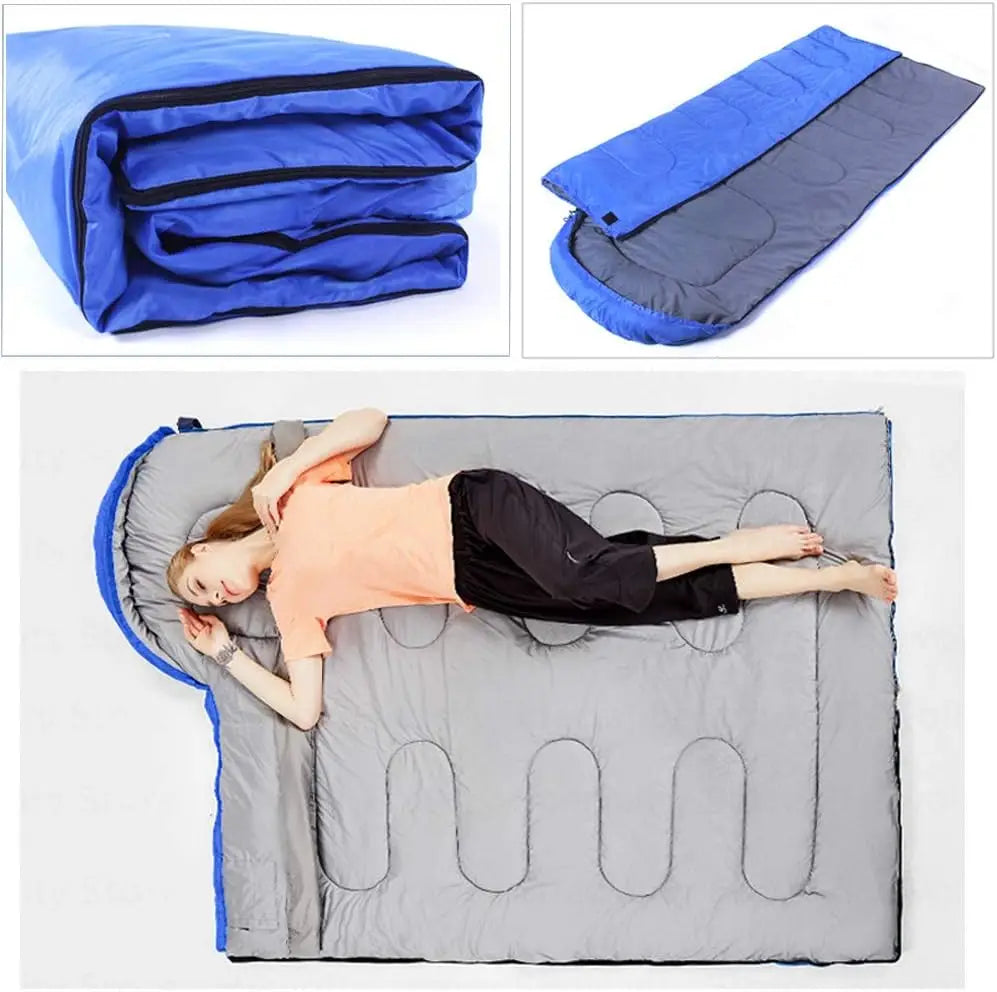 Lightweight Cotton Sleeping Bag 4 Season Warm Camping Backpacking Outdoor