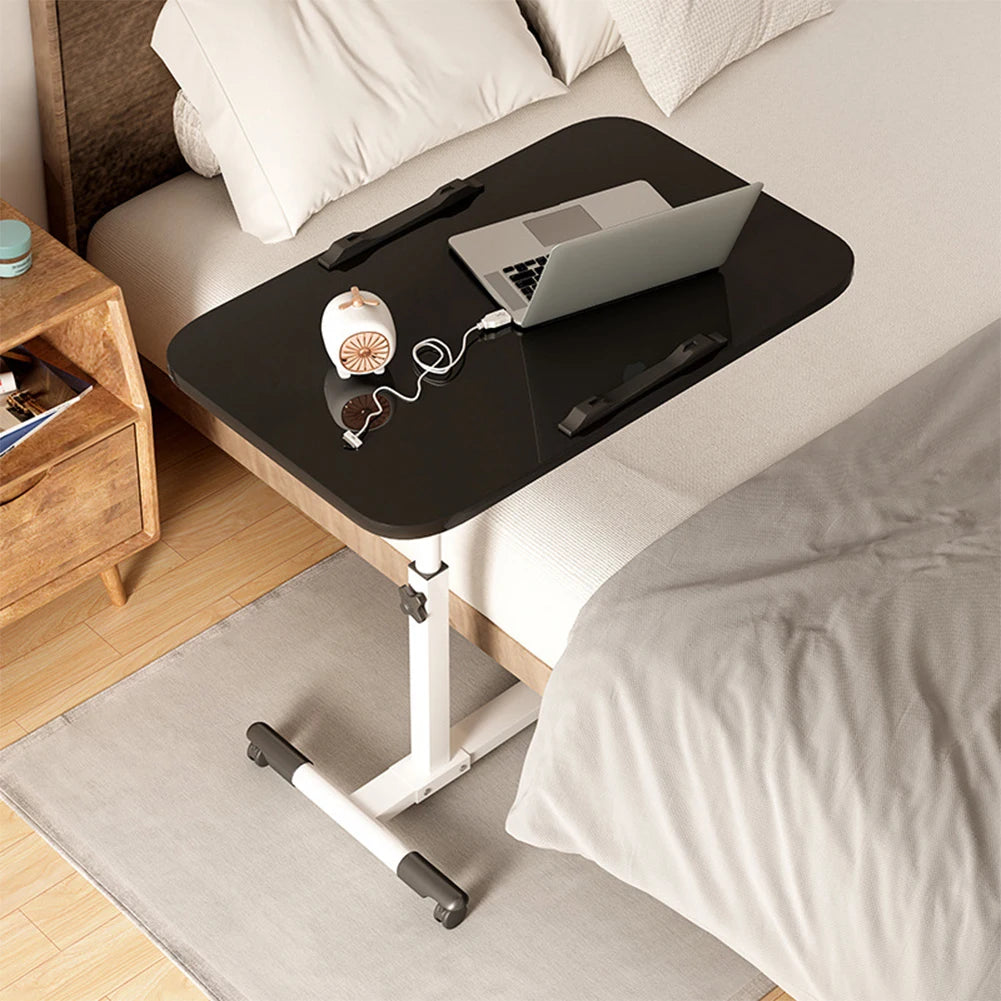 Twister.Ck Adjustable Height Overbed Table With Tilting Desktop Wheels