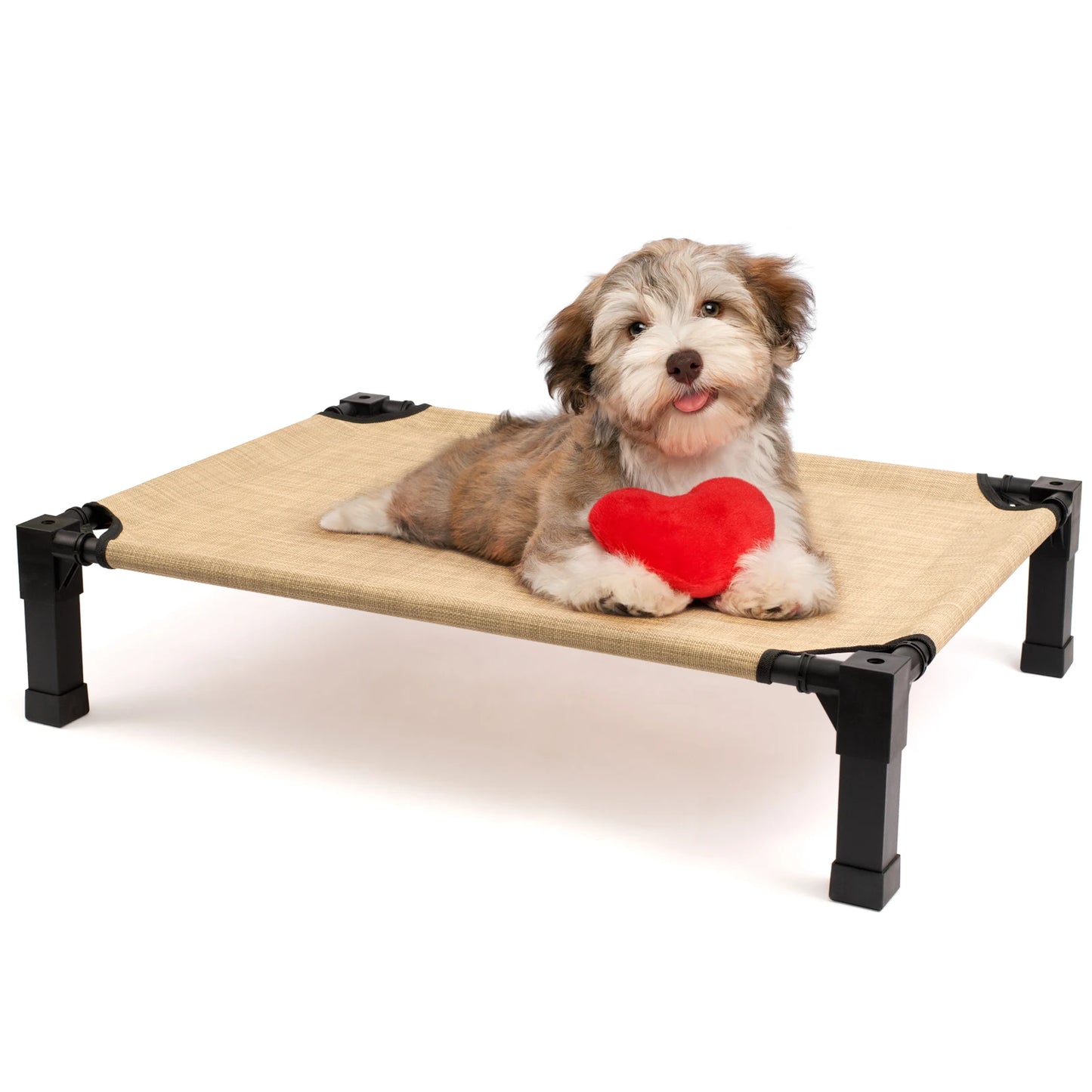 Elevated Dog Bed Cooling Raised Pet Cot Breathable Mesh Frame