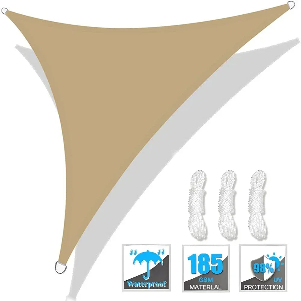 Triangle Sun Shade Sail UV Protection Waterproof Outdoor Patio Shelter