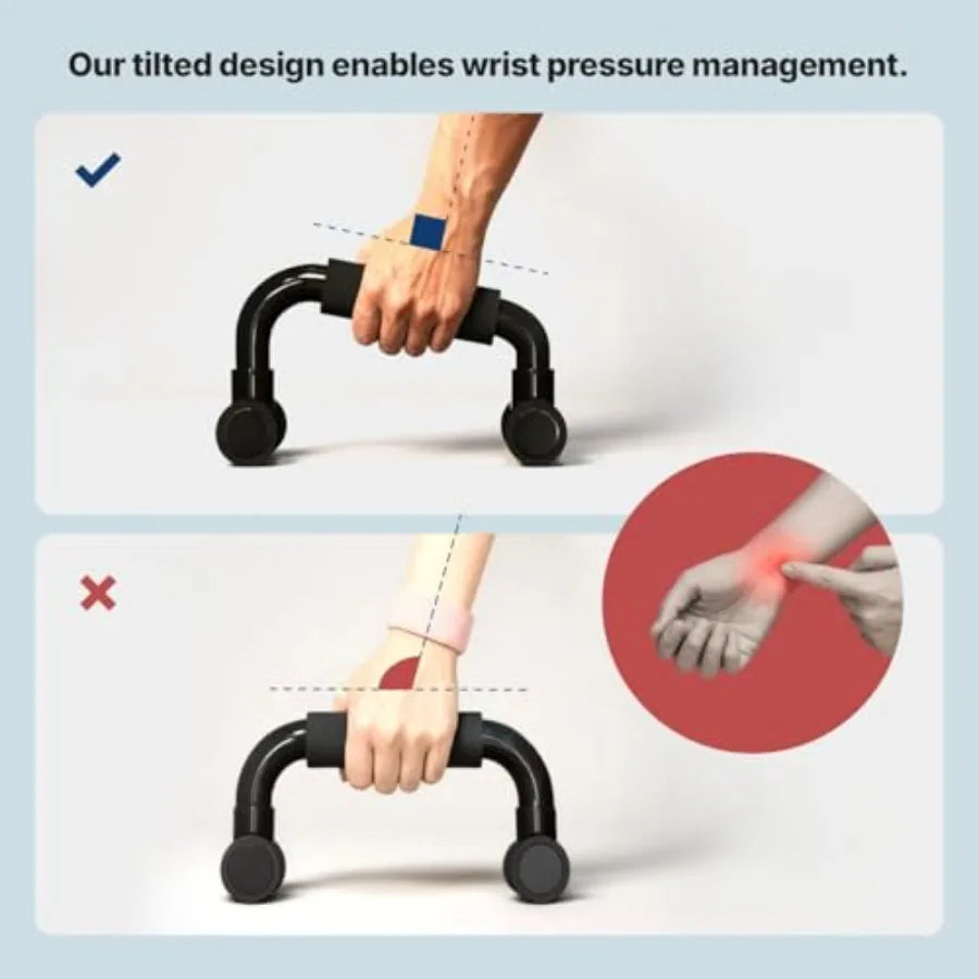 Push Up Handles Home Workout Strength Training Parallettes Handstand Bar