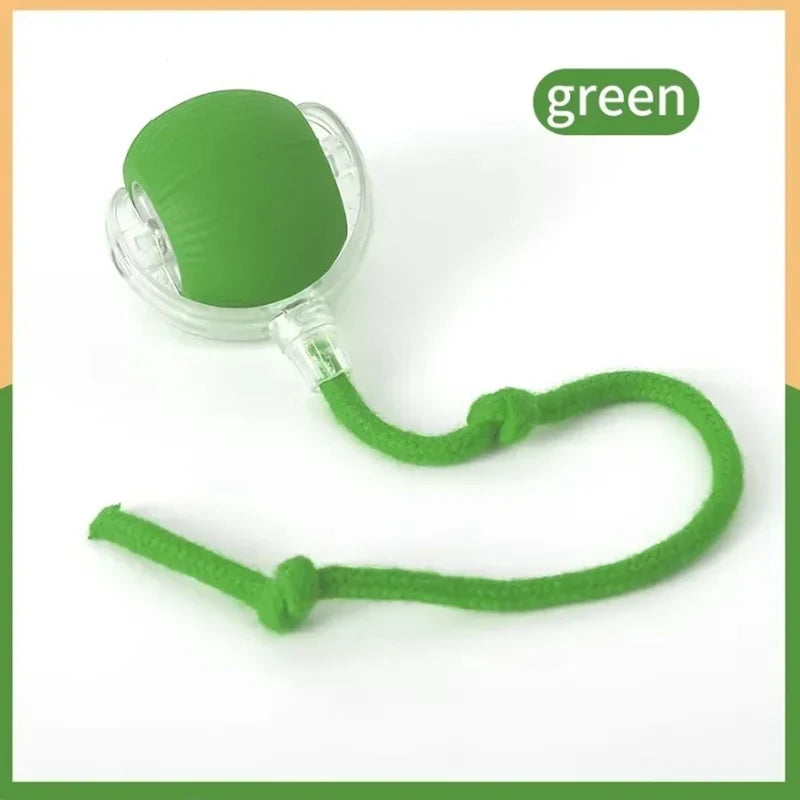 Smart Automatic Cat Ball Self Satisfying Silicone Rope Interactive Toy