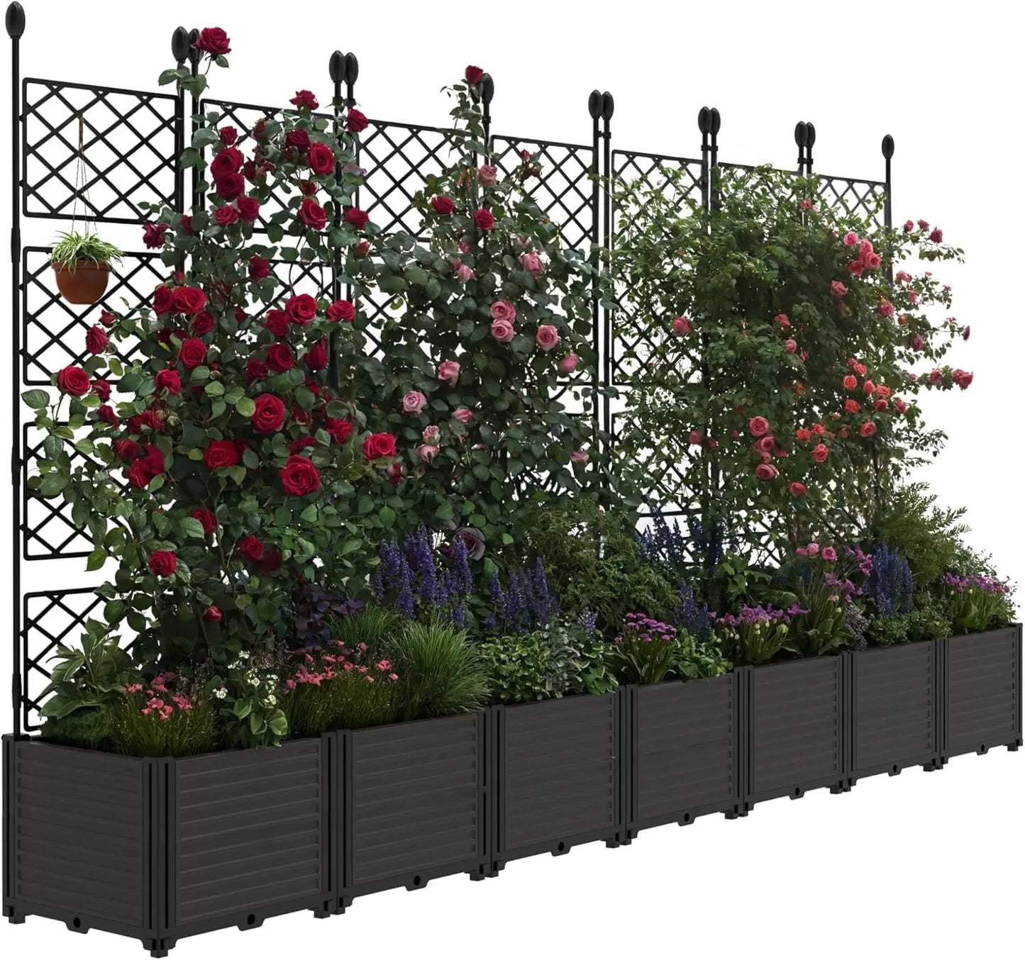 Twister CK Plastic Planter Box With Trellis Rack