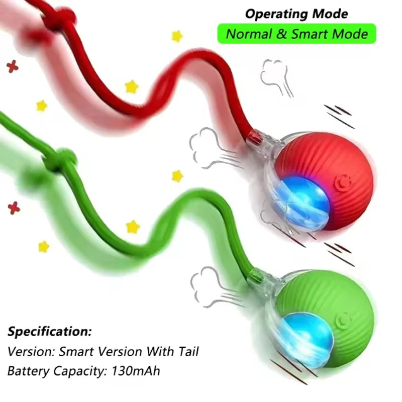 Smart Automatic Cat Ball Self Satisfying Silicone Rope Interactive Toy