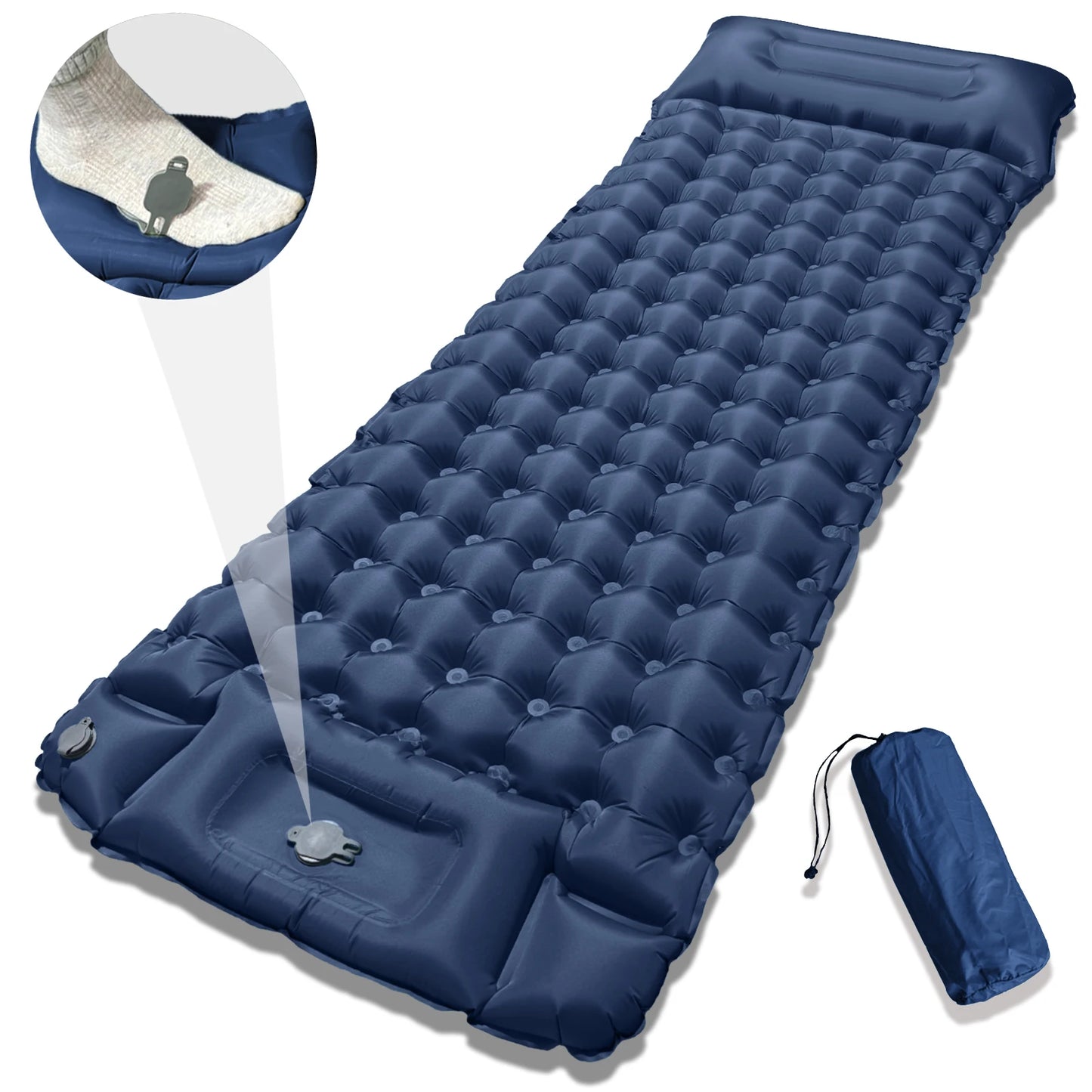 By Insulated Inflatable Mattress With Built In Pump For Winter