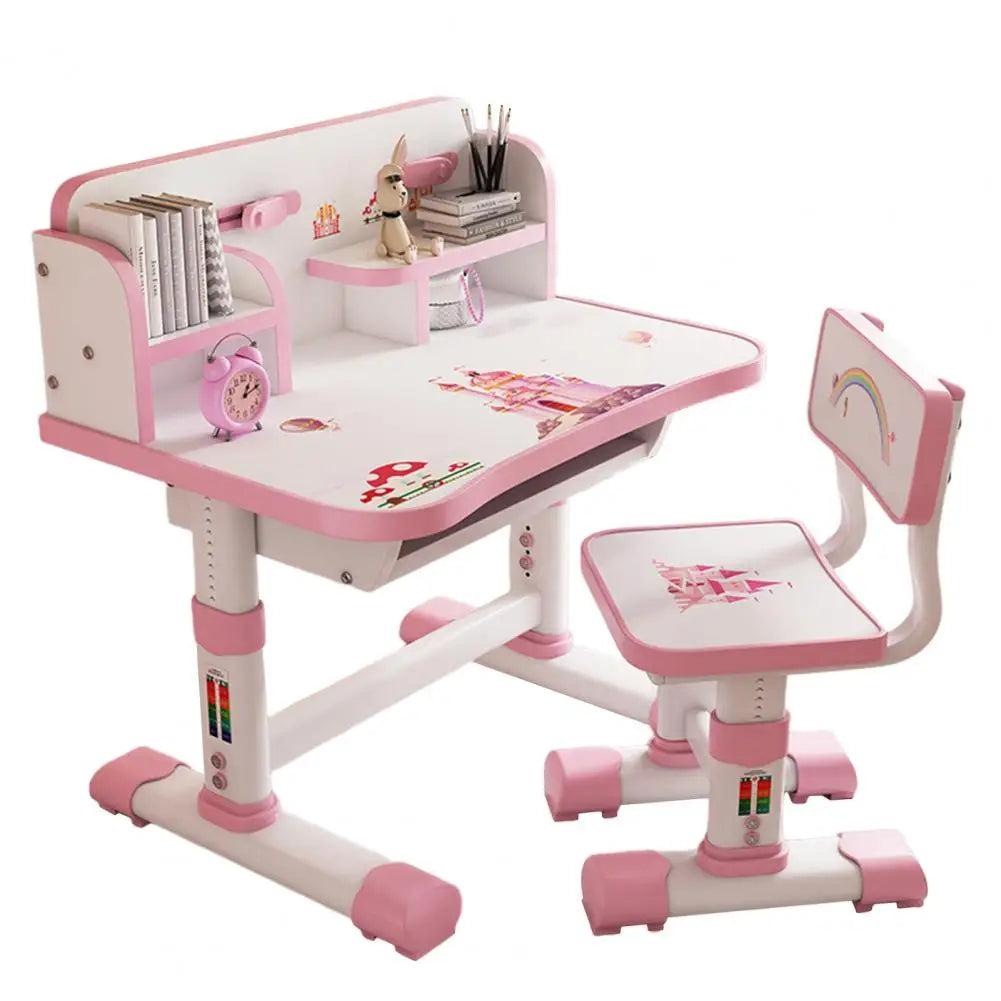 Diowewea Kids Functional Desk And Chair Set With Writing Board