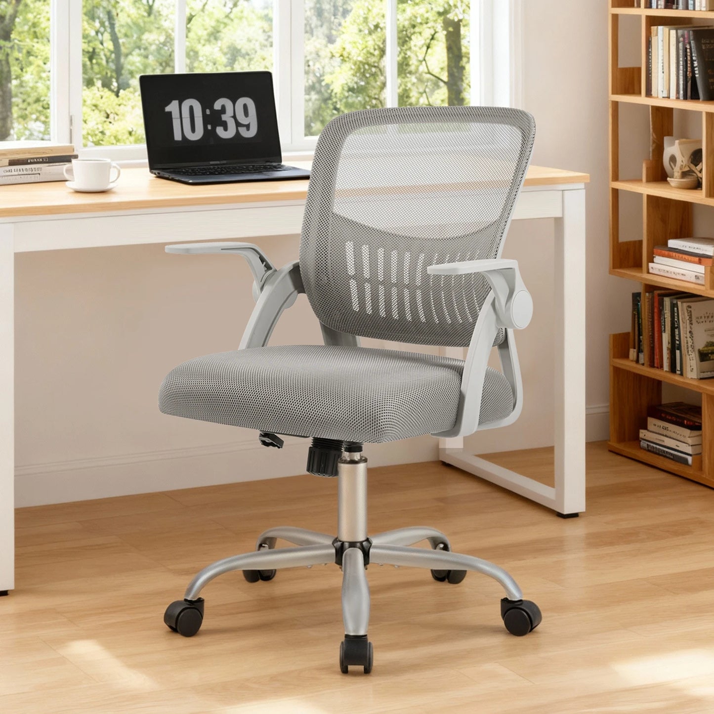 MCQ Ergonomic Mid Back Chair With Lumbar Support 360 Swivel