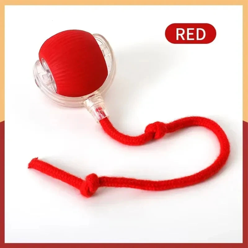 Smart Automatic Cat Ball Self Satisfying Silicone Rope Interactive Toy