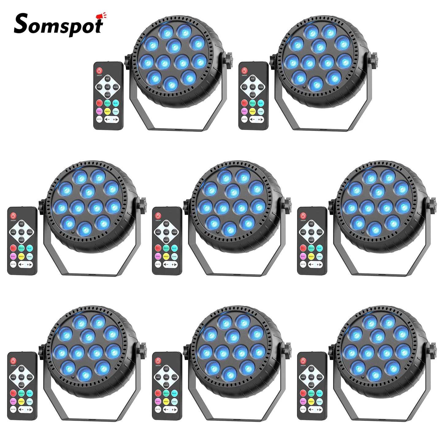 Somspot Led Rgb Par Light With Remote And Dmx Control