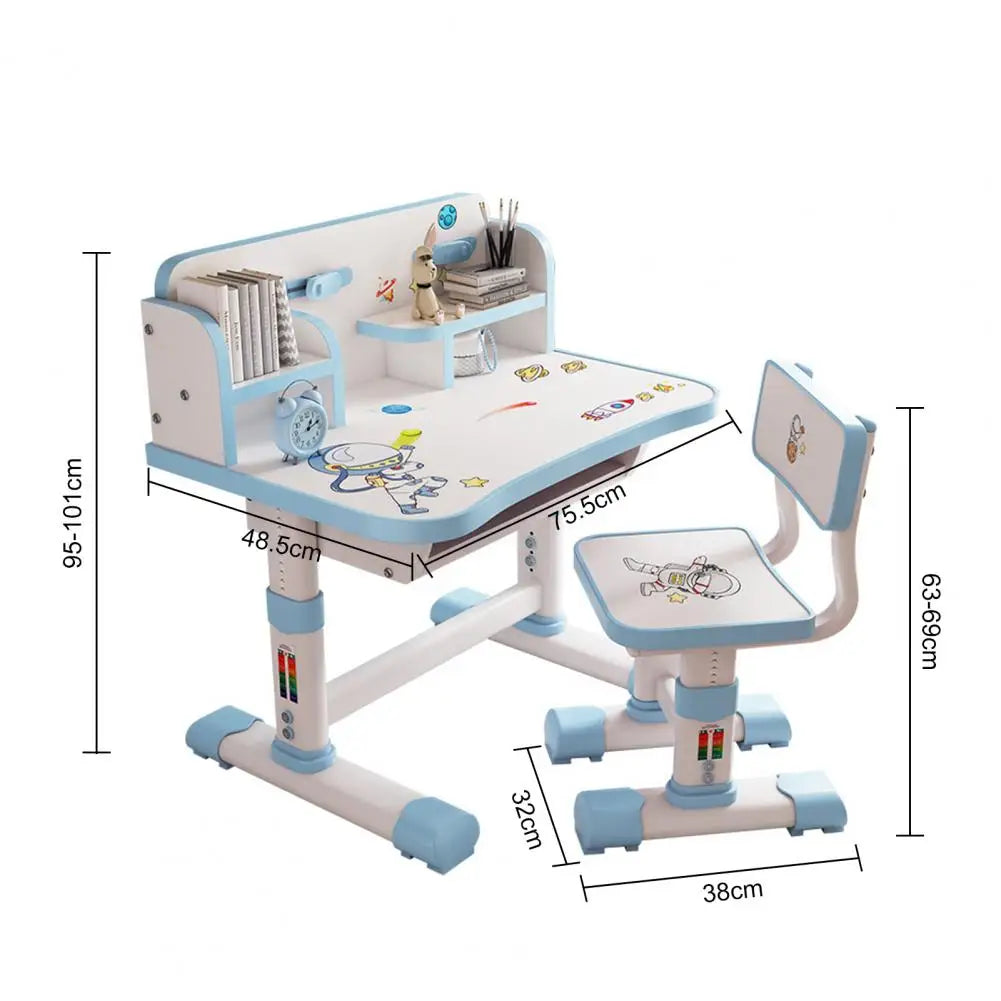 Diowewea Kids Functional Desk And Chair Set With Writing Board