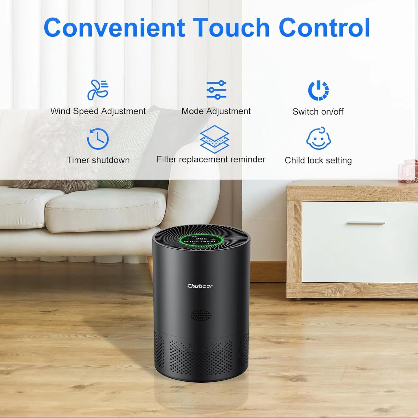 Chuboor Air Purifier With H13 True Hepa And Tuya App