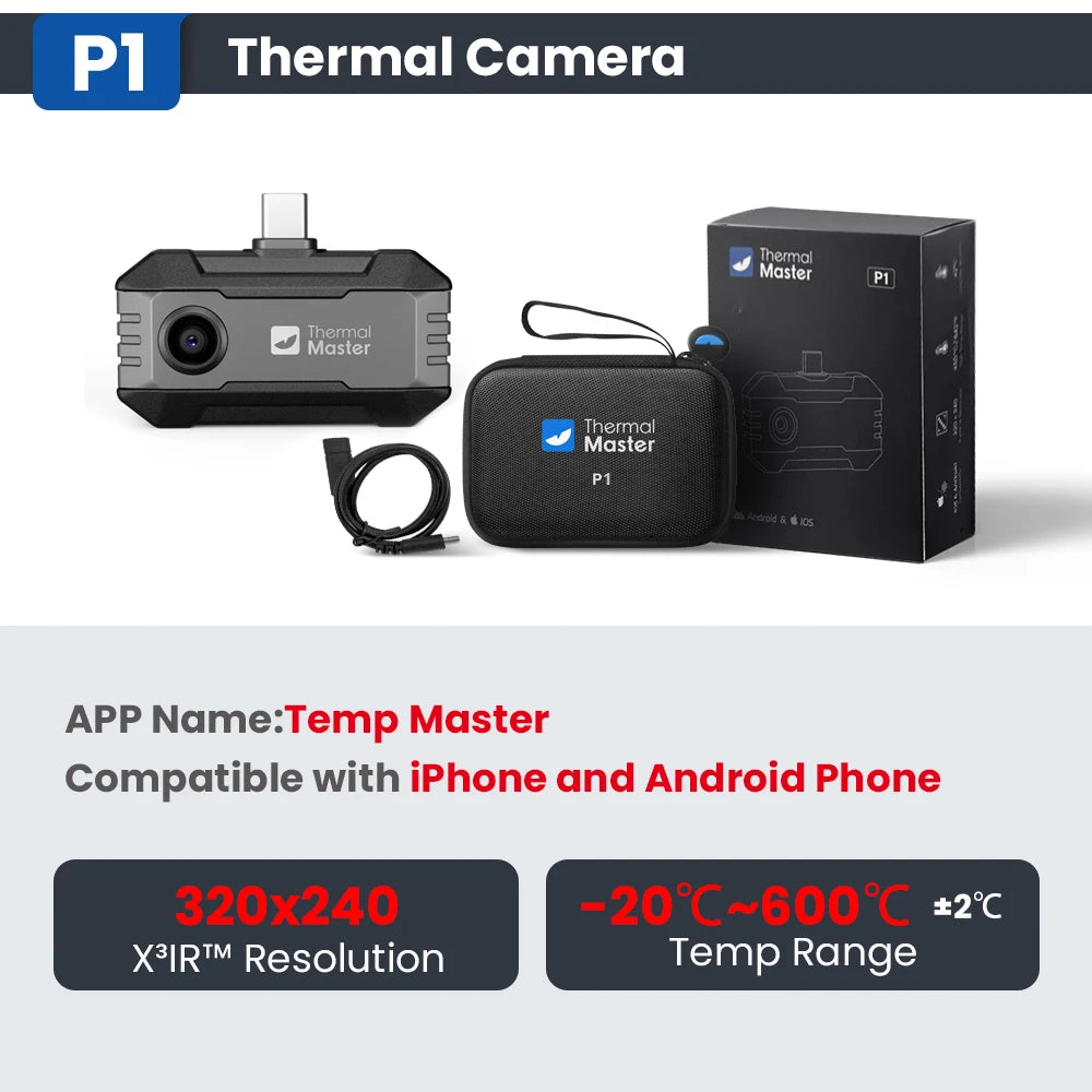 P1 Thermal Imaging Camera For iPhone And Android With 600 C Temp
