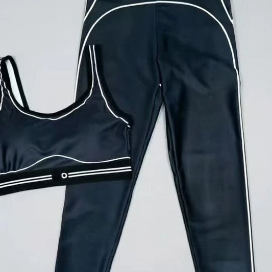 Women's Stretchy Polyester Slim Fit Yoga Workout Outfit