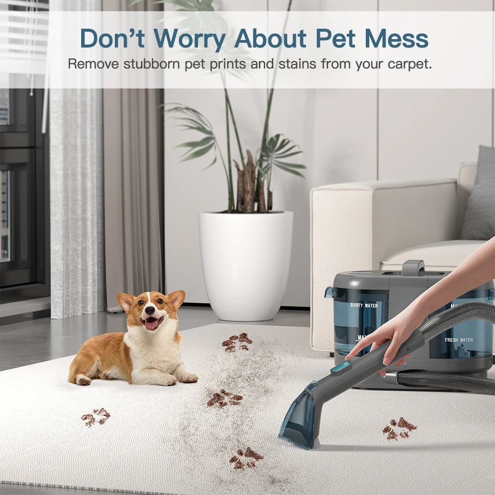 Prettycare Cordless Carpet And Spot Vacuum Cleaner With Wet Sprayer