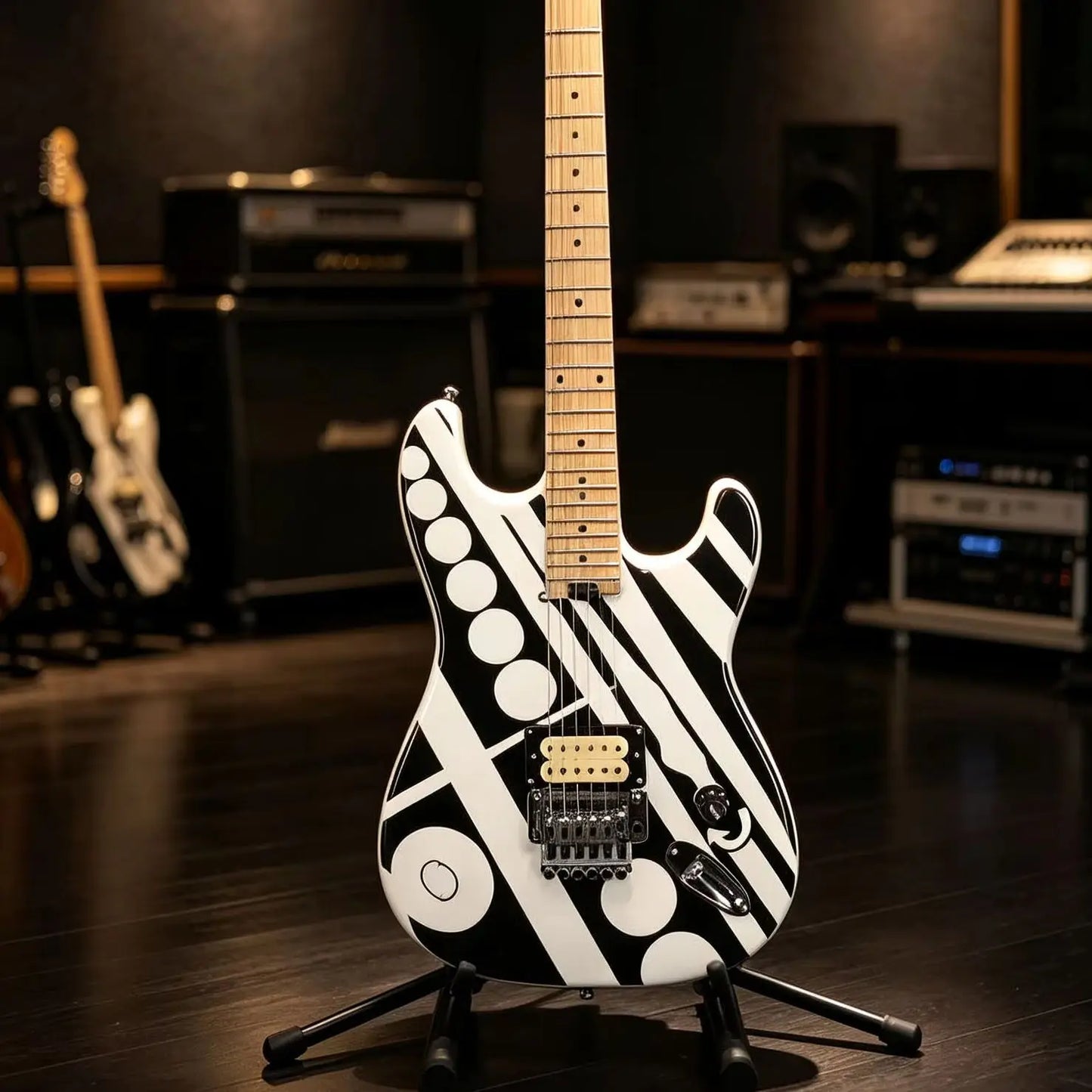 Electric Guitar With Maple Fretboard And Hum
