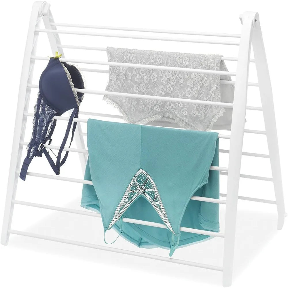 NBVCX Folding Indoor Freestanding Clothes Drying Rack Metal Frame Compact