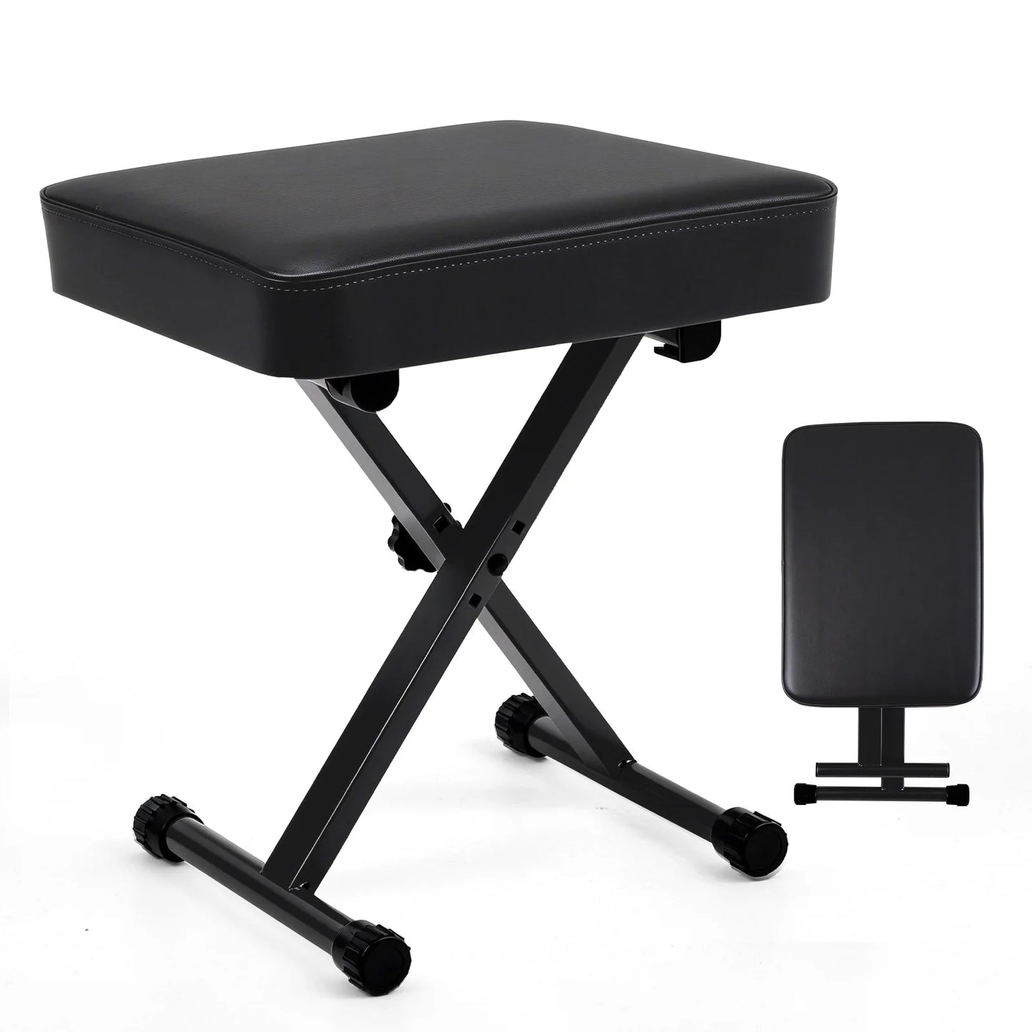 JHK X Shaped Padded Folding Chair Metal Frame For Home