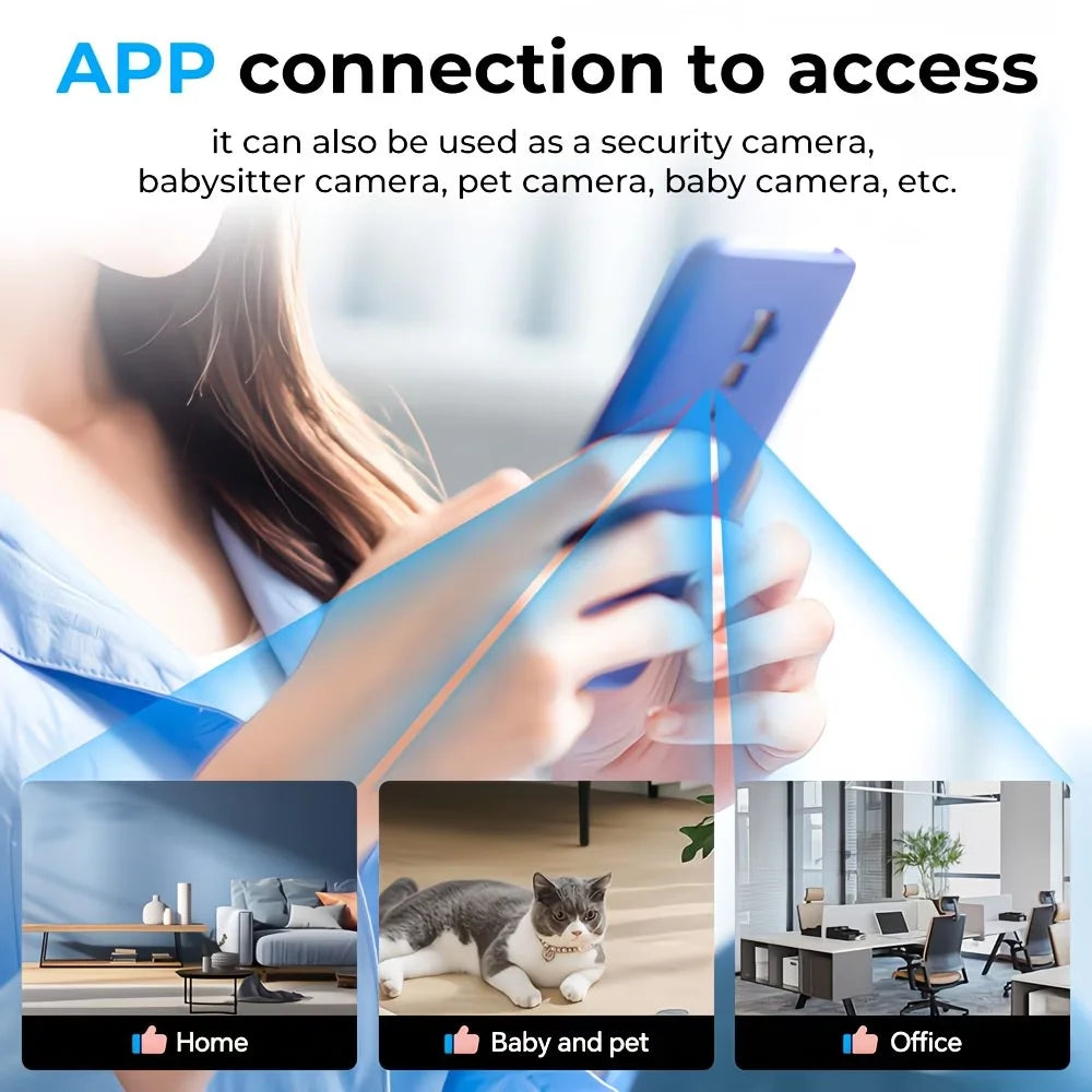 UN6 Mini 1080P Indoor Camera With Audio Night Vision And Motion Detection