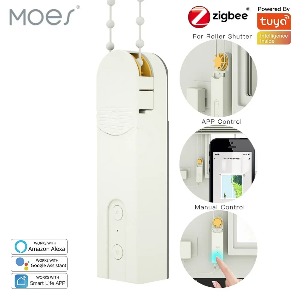Moes Zigbee Smart Motorized Roller Blind Drive Motor Hub