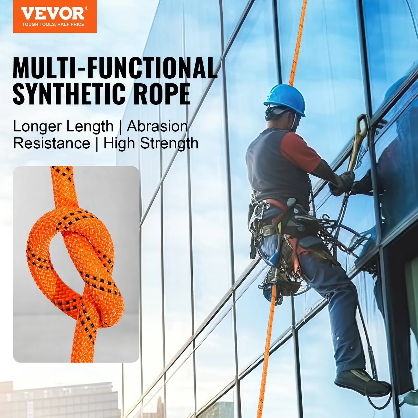 SucceBuy Polyester Rope For Outdoor Camping Rescue And Rappelling Gear