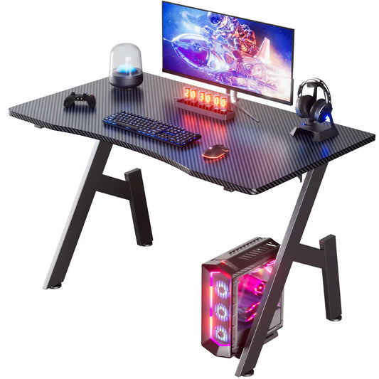 Nebmaax A-Shaped Carbon Fiber Gaming Desk With Easy Assembly