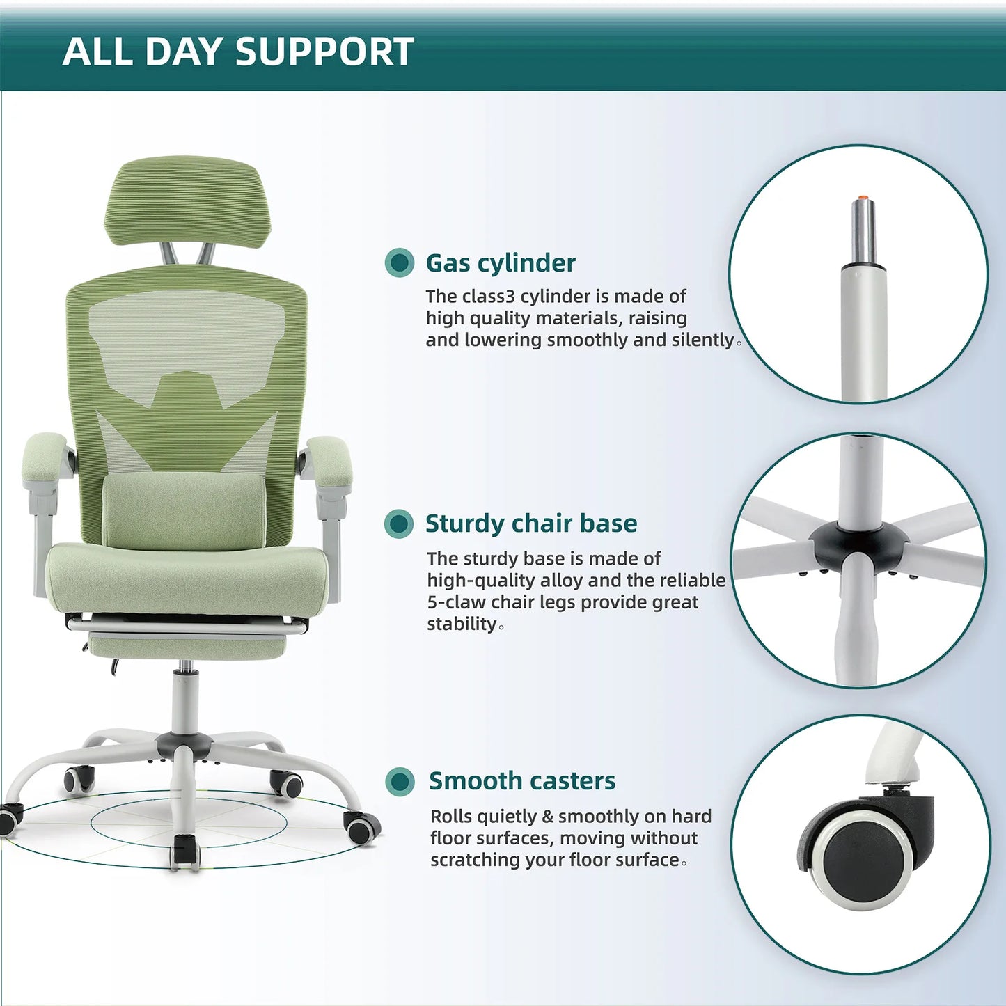 JHK Ergonomic High Back Mesh Rocking Gaming Chair Lumbar Support
