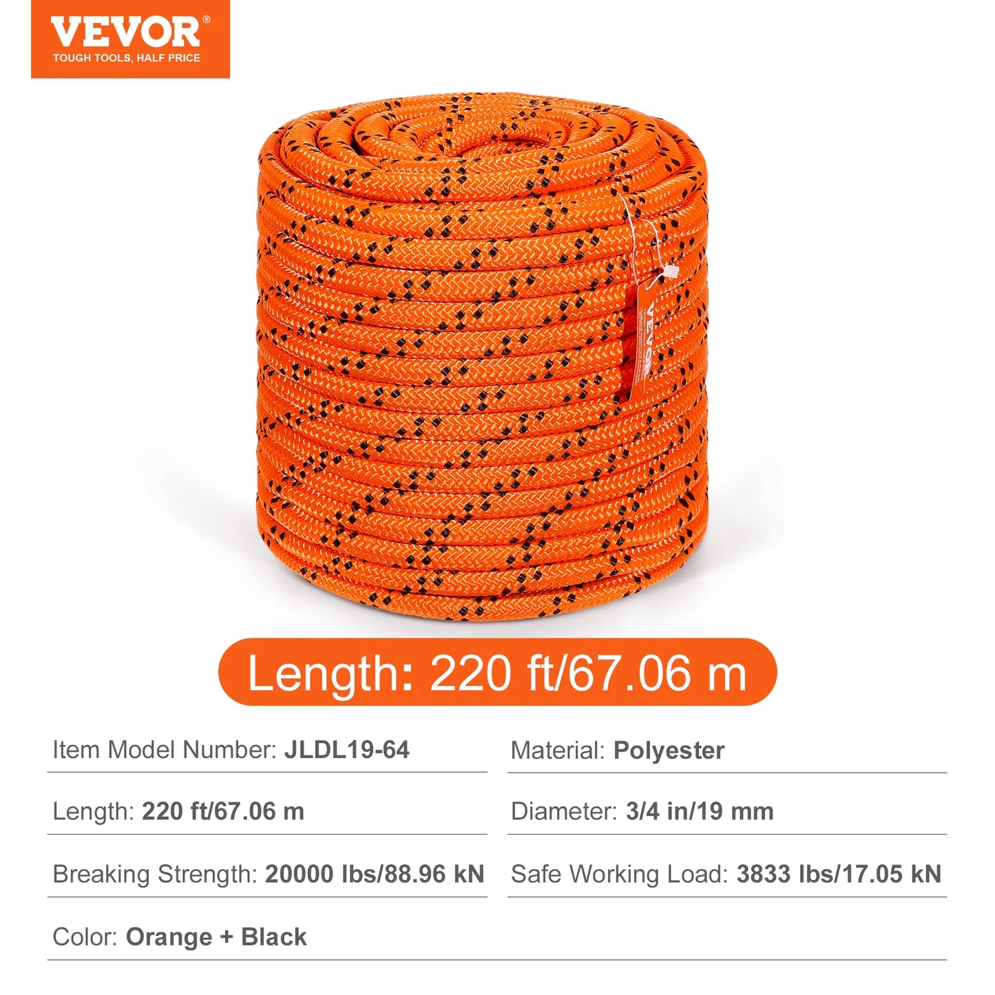 SucceBuy Polyester Rope For Outdoor Camping Rescue And Rappelling Gear