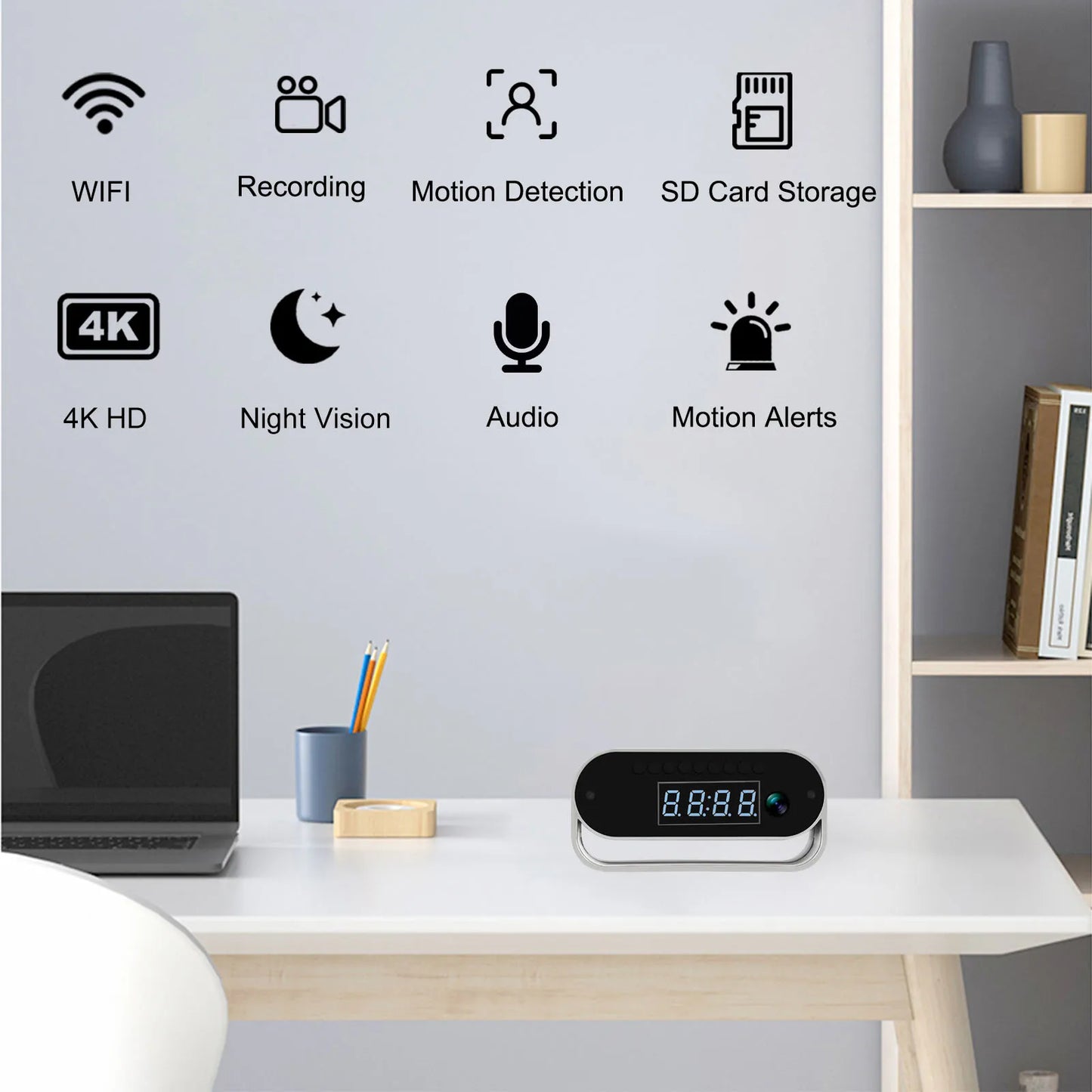 Ouvis 4K HD WiFi Covert Surveillance Camera With Night Vision