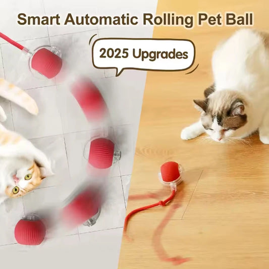 Smart Automatic Cat Ball Self Satisfying Silicone Rope Interactive Toy
