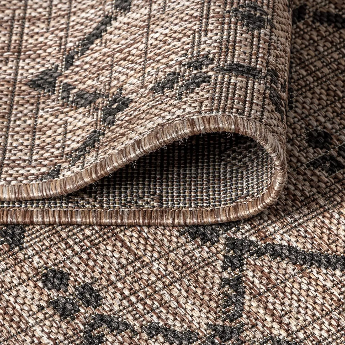 Textured Weave Indoor Outdoor Polypropylene Area Rug For Patio