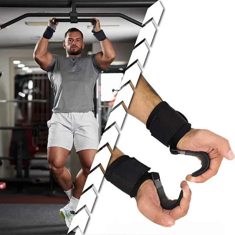 Premium Weight Lifting Hooks Non Slip Straps For Deadlift Powerlifting