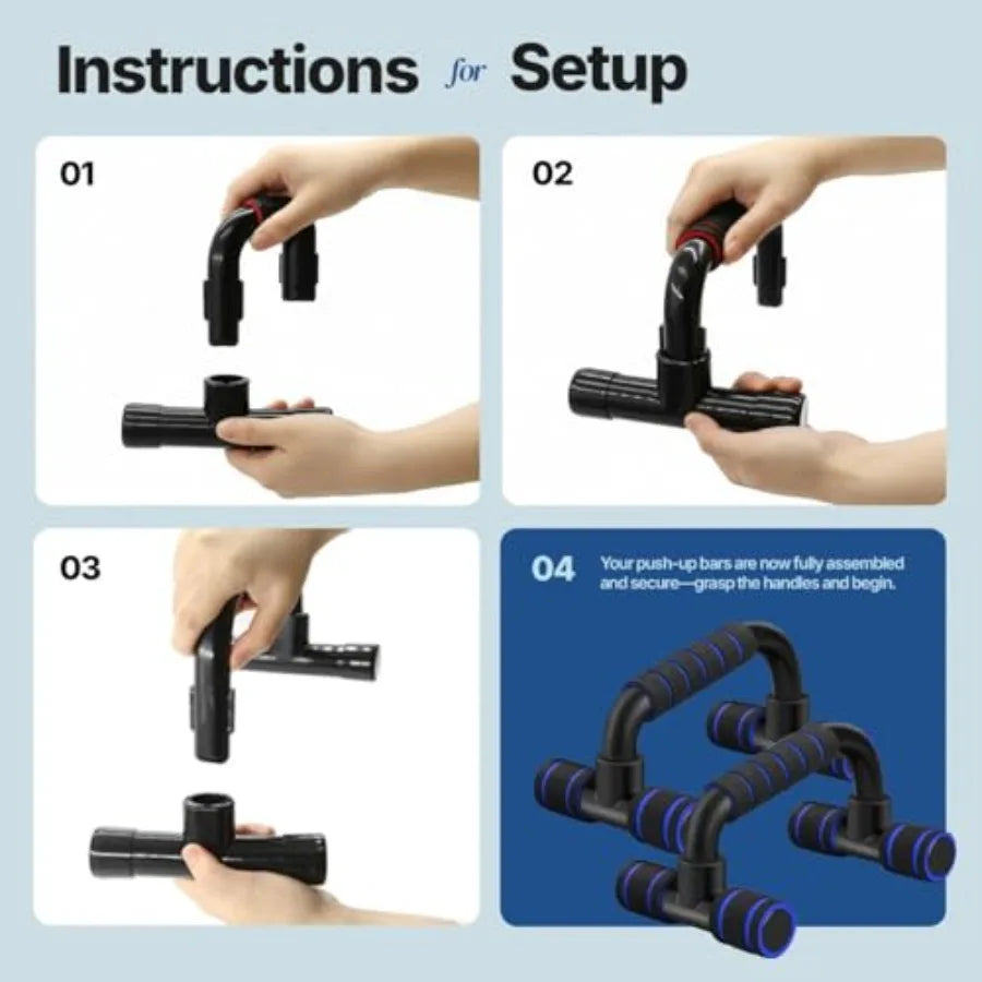 Push Up Handles Home Workout Strength Training Parallettes Handstand Bar