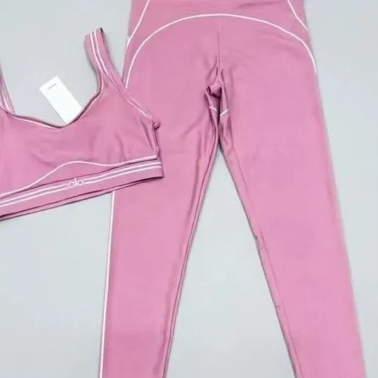 Women's Stretchy Polyester Slim Fit Yoga Workout Outfit