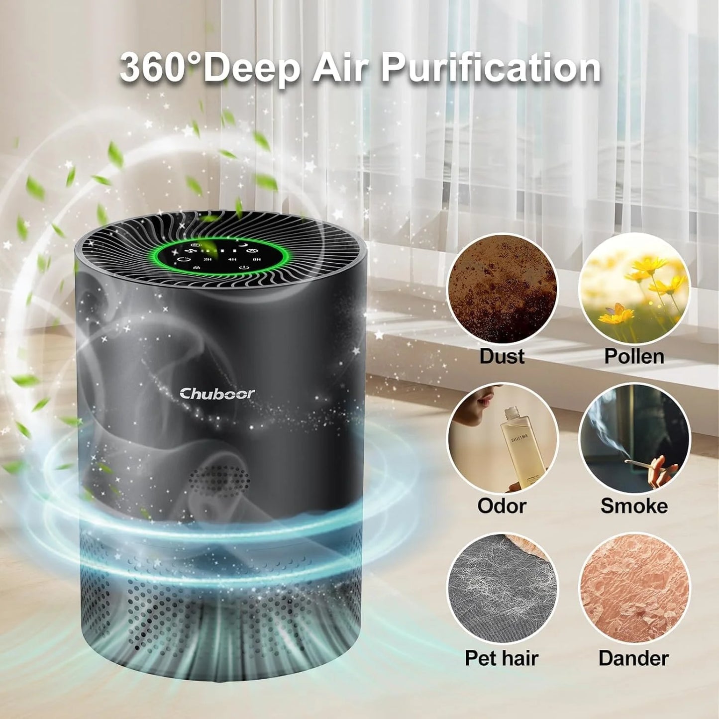 Chuboor Air Purifier With H13 True Hepa And Tuya App