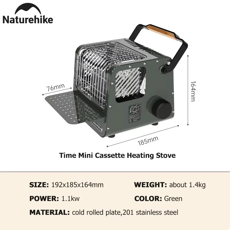 Naturehike Portable Indoor Outdoor Camping Heater Mini Stainless Steel Stove